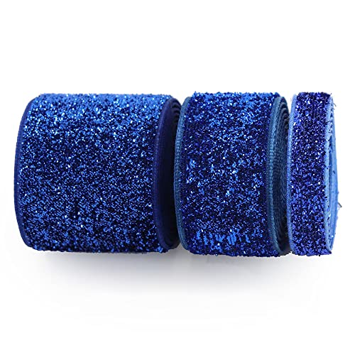 Schleifenband,Glitzer Gurtband,Schimmer Seidenband,Glitterband,Deko Band,Stoffband,B鋘der zum Basteln,Glitzerband f黵 Hochzeit Geburtstag Weihnachten Geschenkverpackung,Dunkelblau,25mm x 10 Yards Schleifenband,Glitzer Gurtband,Schimmer Seidenband,Glitterband,Deko Band,Stoffband,B鋘der zum Basteln,Glitzerband f黵 Hochzeit Geburtstag Weihnachten Geschenkverpackung,Dunkelblau,25mm x 10 Yards von Blausky