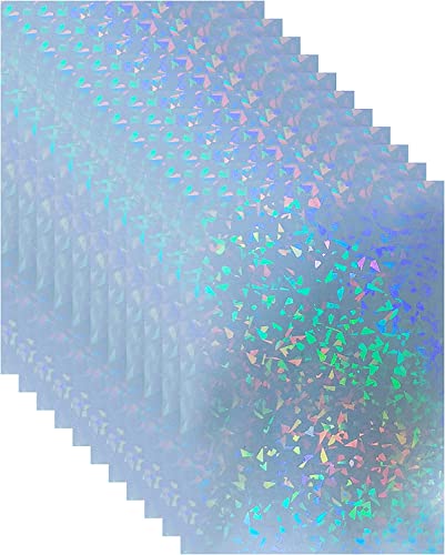 20 Blatt A4 (210x297mm) Broken Glass Holographische Aufkleber Papier Holographische Klare Vinyl Aufkleber Papier Selbstklebende Holographic Overlay von Bleidruck