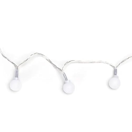 Blendend LED-Lichterkette, 10 m, Milcheffekt-Glühbirnen, 3AA-Batterien, warmweiß, ideal für festliche Dekorationen und Ambiente. von Blendend