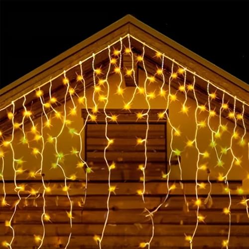 LED-Eiszapfenlichterketten werden mit 3 AA-Batterien betrieben und bieten ein warmweißes Licht. Sie sind 10 m lang und 0,6 m breit, ideal für eine gemütliche Atmosphäre. LED-Eiszapfenlichterketten werden mit 3 AA-Batterien betrieben und bieten ein warmweißes Licht. Sie sind 10 m lang und 0,6 m breit, ideal für eine gemütliche Atmosphäre. von Blendend