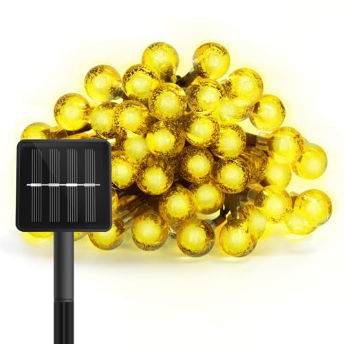 Solar-Lichterkette für den Außenbereich, 12 m, 50 LEDs, Weihnachtsbeleuchtung, Outdoor, Solar-Lichterkette mit 8 Modi, 2700 K, IP65, Solar-Lichterkette für Garten, Terrasse, Weihnachtsdeko, Blase Solar-Lichterkette für den Außenbereich, 12 m, 50 LEDs, Weihnachtsbeleuchtung, Outdoor, Solar-Lichterkette mit 8 Modi, 2700 K, IP65, Solar-Lichterkette für Garten, Terrasse, Weihnachtsdeko, Blase von Blendend