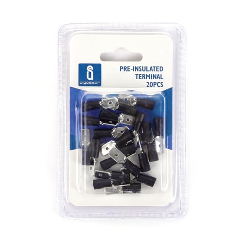 Vorisolierte Klemme Modell MDD2-250, schwarz, jede Blisterpackung enthält 20 Stück, ideal für schnelle und sichere elektrische Verbindungen. Vorisolierte Klemme Modell MDD2-250, schwarz, jede Blisterpackung enthält 20 Stück, ideal für schnelle und sichere elektrische Verbindungen. von Blendend