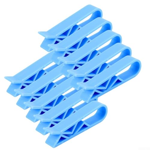 410 Stück leichte Kunststoff-Müllbeutel-Clips, funktionale Halterungen für Mülleimer, einfach zu bedienen (10 Stück, blau) von BlesConi