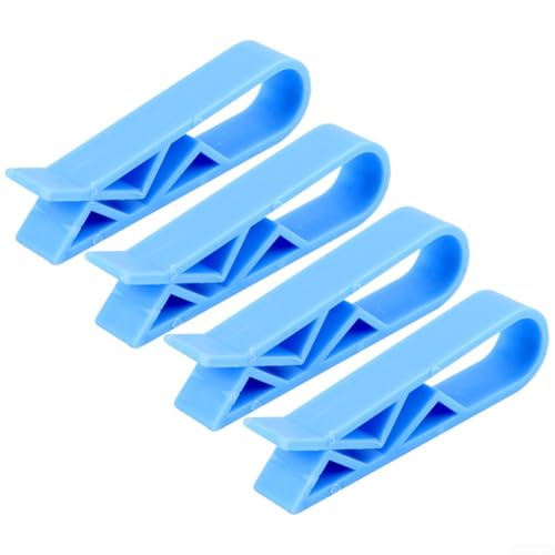410 Stück leichte Kunststoff-Müllbeutel-Clips, funktionale Halterungen für Mülleimer, einfach zu bedienen (4 Stück, blau) von BlesConi