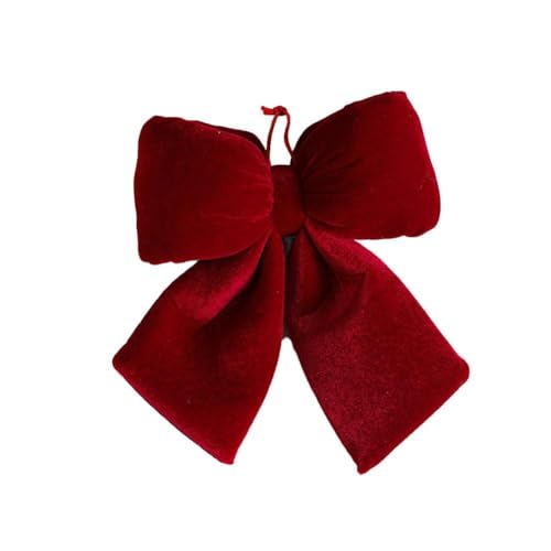 BlesConi Große rote Samtschleife, Weihnachtskranz, Schleifen, Weihnachten, dekorative Krawatten, hängende Anhänger, Samtstoff, Schleife, Ornamente für Zuhause, Party BlesConi Große rote Samtschleife, Weihnachtskranz, Schleifen, Weihnachten, dekorative Krawatten, hängende Anhänger, Samtstoff, Schleife, Ornamente für Zuhause, Party von BlesConi
