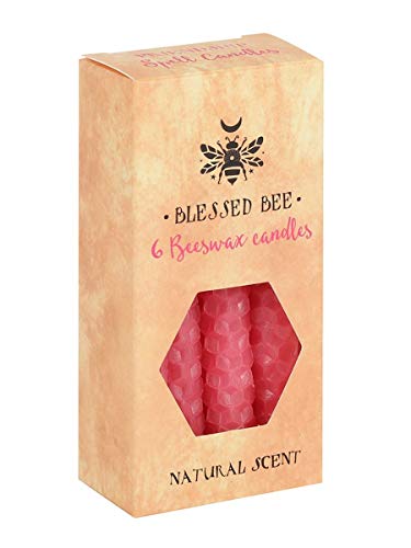 Blessed Bee Beeswax Love Kerze, Rosa, 5 x 11 cm von Blessed Bee