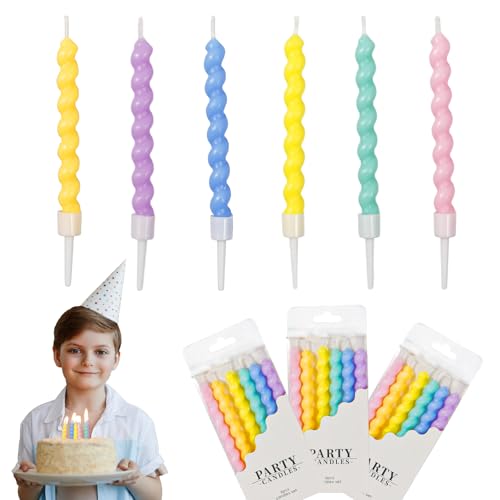 24 Stück Geburtstagskerzen Spirale Kuchen Kerzen Tortendeko für Kuchen Geburtstag Baby Shower Hochzeit Feier 24 Stück Geburtstagskerzen Spirale Kuchen Kerzen Tortendeko für Kuchen Geburtstag Baby Shower Hochzeit Feier von Bliceon