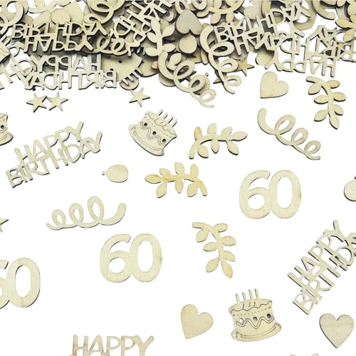 Bliceon 60 Geburtstag Deko Holz Konfetti,120 Stück Tischdeko and Streudeko für Männer and Frauen, Party Deko 60er Jahre,Geburtstag Feiern,Jubiläum Deko Bliceon 60 Geburtstag Deko Holz Konfetti,120 Stück Tischdeko and Streudeko für Männer and Frauen, Party Deko 60er Jahre,Geburtstag Feiern,Jubiläum Deko von Bliceon