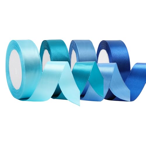 Bliceon 90m Blau Satinband, 25mm Geschenkband Breit, Schleifenband zum Verpacken, Dekoband Party Stoffband zum Geschenkverpackung, Bastelarbeiten, Geburtstag Blumen und Hochzeitsdekoration Bliceon 90m Blau Satinband, 25mm Geschenkband Breit, Schleifenband zum Verpacken, Dekoband Party Stoffband zum Geschenkverpackung, Bastelarbeiten, Geburtstag Blumen und Hochzeitsdekoration von Bliceon
