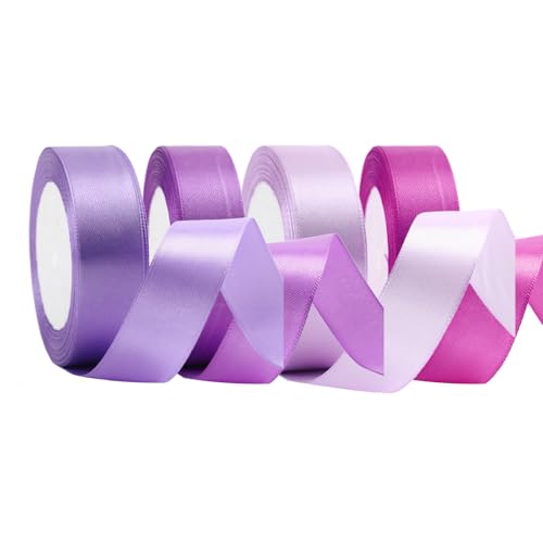 Bliceon 90m Violett Satinband, 25mm Geschenkband Breit, Schleifenband zum Verpacken, Dekoband Party Stoffband zum Geschenkverpackung, Bastelarbeiten, Geburtstag Blumen und Hochzeitsdekoration Bliceon 90m Violett Satinband, 25mm Geschenkband Breit, Schleifenband zum Verpacken, Dekoband Party Stoffband zum Geschenkverpackung, Bastelarbeiten, Geburtstag Blumen und Hochzeitsdekoration von Bliceon