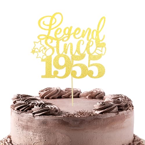 Bliceon Geburtstag Tortenaufsatz, Glitter Kuchen Topper Legend Since 1955, Festliche Tortendekoration für 70 Jahre, für Geburtstagsfeiern und Jubiläen, Alles Gute zum 70. Geburtstag von Bliceon