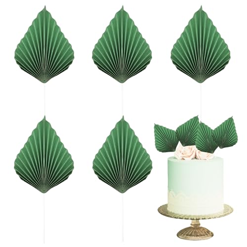 Bliceon Grüne Palmblatt-Fächer Kuchendekoration – Tropische Palmblatt-Cupcake-Picks und Dekorationen für Babypartys, Hochzeiten, Geburtstage, Bastelarbeiten – Partyzubehör, 6 Stück Bliceon Grüne Palmblatt-Fächer Kuchendekoration – Tropische Palmblatt-Cupcake-Picks und Dekorationen für Babypartys, Hochzeiten, Geburtstage, Bastelarbeiten – Partyzubehör, 6 Stück von Bliceon