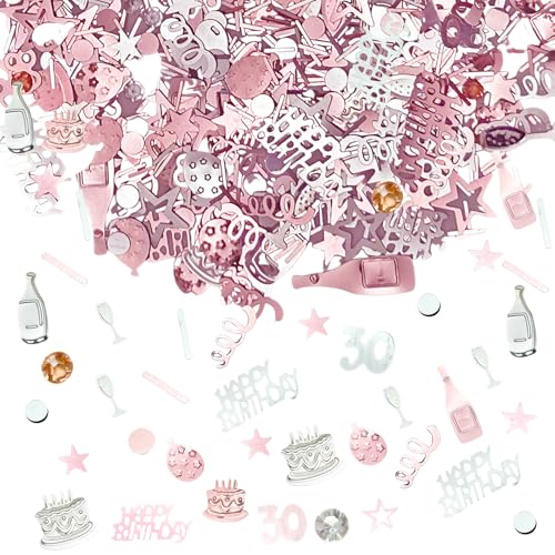Bliceon Konfetti zum 30. Geburtstag, 20g Rosa und Silber Glänzendes Streukonfetti für Tischdeko, Geschenktüten, Einladungen, Tortenständer und Partydekorationen, 30 Geburtstag Feiern Bliceon Konfetti zum 30. Geburtstag, 20g Rosa und Silber Glänzendes Streukonfetti für Tischdeko, Geschenktüten, Einladungen, Tortenständer und Partydekorationen, 30 Geburtstag Feiern von Bliceon