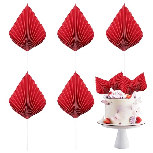 Bliceon Tortenaufsätze mit Palmblatt-Fächern – Tropische Palmblatt-Cupcake-Picks und Dekorationen für Babypartys, Hochzeiten, Geburtstage, Bastelarbeiten – Partyzubehör, 6 Stück Bliceon Tortenaufsätze mit Palmblatt-Fächern – Tropische Palmblatt-Cupcake-Picks und Dekorationen für Babypartys, Hochzeiten, Geburtstage, Bastelarbeiten – Partyzubehör, 6 Stück von Bliceon