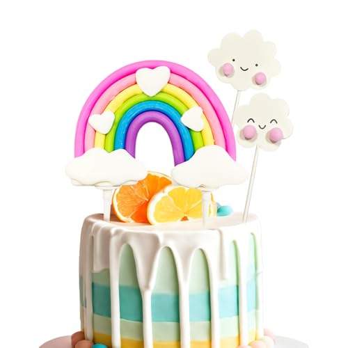 Bliceon Tortenaufsatz "Happy Birthday" in Regenbogenfarben, niedliche rosa Dekorationen für Mädchen und Jungen, Geburtstage, Babypartys, Hochzeiten und Partyzubehör, bezaubernde Bliceon Tortenaufsatz "Happy Birthday" in Regenbogenfarben, niedliche rosa Dekorationen für Mädchen und Jungen, Geburtstage, Babypartys, Hochzeiten und Partyzubehör, bezaubernde von Bliceon