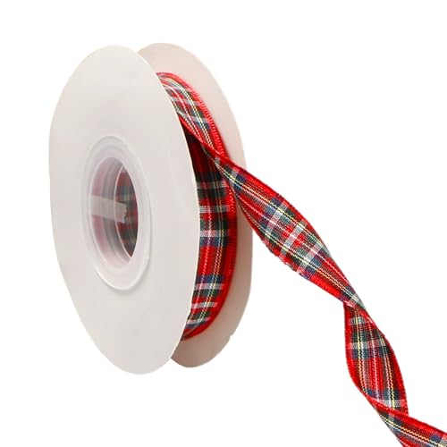 Weihnachtsband mit Schottenmuster, 20 Yards Weihnachtsband, Weihnachtsbänder zum Basteln für Geschenkdekoration, Weihnachtsbaumschmuck, Kunsthandwerk DIY 1,5 cm (Stil 2) von Bliceon