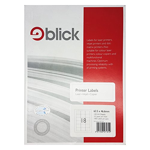 Blick Computer-Etiketten - 100 Blatt - 99, 1 mm x 93, 1 mm Blick Computer-Etiketten - 100 Blatt - 99, 1 mm x 93, 1 mm von Blick