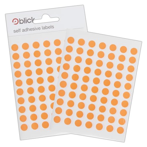 Blick Etiketten, Orange, selbstklebende Aufkleber, farbiger Punkt, Kreise, 8 mm, 490 Etiketten, für Zuhause, Büro, Familie, Schule, Urlaubskalender, Organisation, Planer, Belohnungstabelle, Blick Etiketten, Orange, selbstklebende Aufkleber, farbiger Punkt, Kreise, 8 mm, 490 Etiketten, für Zuhause, Büro, Familie, Schule, Urlaubskalender, Organisation, Planer, Belohnungstabelle, von Blick