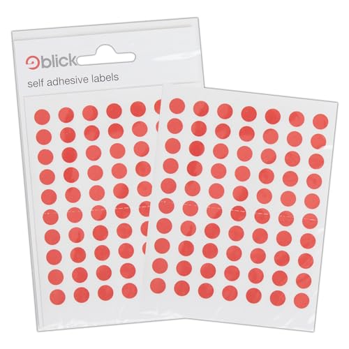 Blick Etiketten, Rot, selbstklebende Aufkleber, Farbpunkt, Kreise, 8 mm, 490 Etiketten, für Zuhause, Büro, Familie, Schule, Urlaubskalender Organisation, Planer, Belohnungstabelle, Farbcodierung Blick Etiketten, Rot, selbstklebende Aufkleber, Farbpunkt, Kreise, 8 mm, 490 Etiketten, für Zuhause, Büro, Familie, Schule, Urlaubskalender Organisation, Planer, Belohnungstabelle, Farbcodierung von Blick