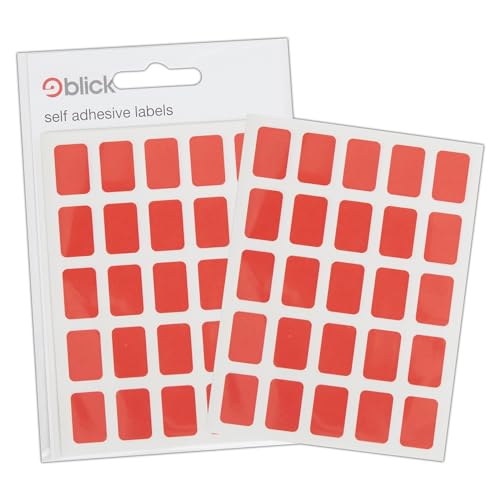 Blick Etiketten, Rot, selbstklebende Aufkleber, rechteckig, 12 mm x 18 mm, 175 Etiketten, für Zuhause, Büro, Familie, Schule, Urlaubskalender, Planer, Belohnungstabelle, Farbcodierung Blick Etiketten, Rot, selbstklebende Aufkleber, rechteckig, 12 mm x 18 mm, 175 Etiketten, für Zuhause, Büro, Familie, Schule, Urlaubskalender, Planer, Belohnungstabelle, Farbcodierung von Blick