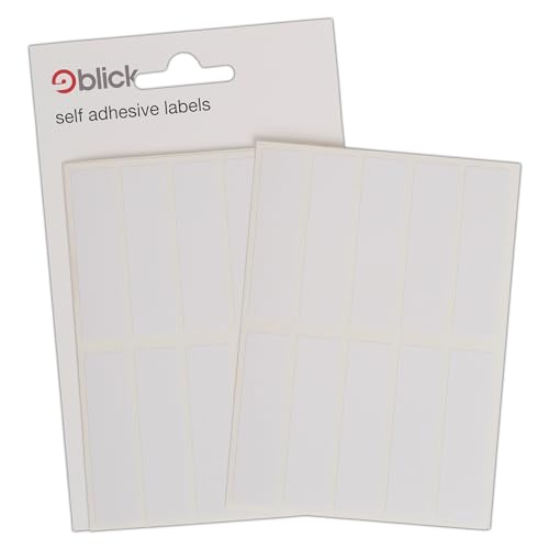 Blick Etiketten, weiß, selbstklebend, rechteckig, 13 mm x 50 mm, 70 Etiketten, für Zuhause, Büro, Familie, Schule Blick Etiketten, weiß, selbstklebend, rechteckig, 13 mm x 50 mm, 70 Etiketten, für Zuhause, Büro, Familie, Schule von Blick