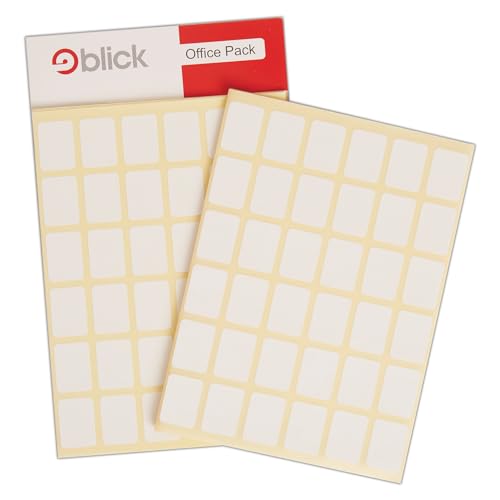 Blick Etiketten, weiß, selbstklebende Aufkleber, Büropackung, rechteckig, 16 mm x 22 mm, 1440 Etiketten, für Zuhause, Büro, Familie, Schule, Briefe, Adressen Blick Etiketten, weiß, selbstklebende Aufkleber, Büropackung, rechteckig, 16 mm x 22 mm, 1440 Etiketten, für Zuhause, Büro, Familie, Schule, Briefe, Adressen von Blick
