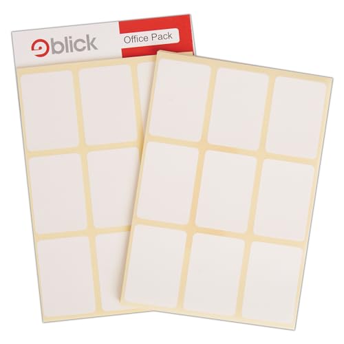 Blick Etiketten, weiß, selbstklebende Aufkleber, Büropackung, rechteckig, 34 mm x 50 mm, 360 Etiketten, für Zuhause, Büro, Familie, Schule, Briefe, Adressen Blick Etiketten, weiß, selbstklebende Aufkleber, Büropackung, rechteckig, 34 mm x 50 mm, 360 Etiketten, für Zuhause, Büro, Familie, Schule, Briefe, Adressen von Blick