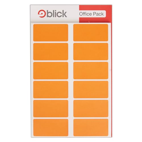 Blick Etiketten (25 x 50 mm, Vorteilspackung) 320 Stück orange von Blick