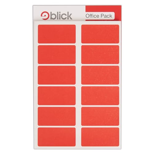 Blick Etiketten (25 x 50 mm, Vorteilspackung) 320 Stück rot von Blick