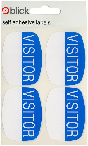 Blick Etiketten (mit Aufdruck Visitor, Vorteilspackung mit 5 Taschen) von Blick