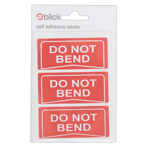 Blick Etiketten (mit Aufschrift Do Not Bend, Vorteilspackung mit 5 Taschen) von Blick