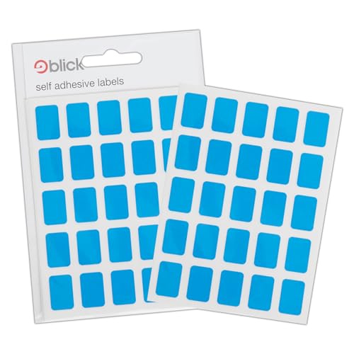 Blick Etiketten Vorteilspackung (5 Tüten, 12 x 18 mm) blau von Blick