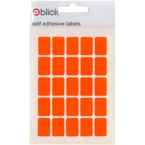 Blick Etiketten Vorteilspackung (5 Tüten, 12 x 18 mm) orange von Blick