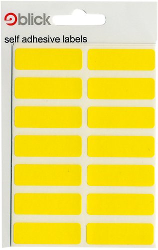 Blick Etiketten Vorteilspackung (5 Tüten, 12 x 38 mm) gelb von Blick