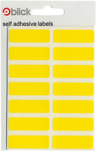 Blick Etiketten Vorteilspackung (5 Tüten, 12 x 38 mm) gelb von Blick