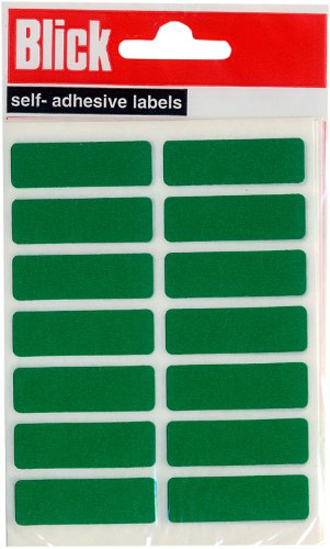 Blick Etiketten Vorteilspackung (5 Tüten, 12 x 38 mm) grün von Blick