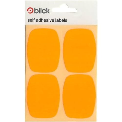 Blick Etiketten Vorteilspackung (5 Tüten, 39 x 52 mm) Neon-Orange von Blick