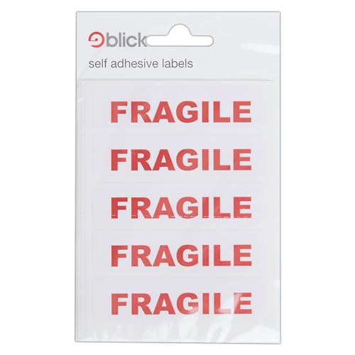 Blick Fragile Aufkleber 19mm x 63mm (35 Aufkleber) von Blick