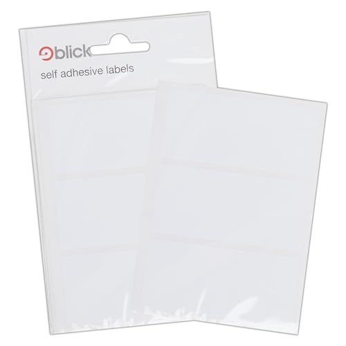 Blick White Aufkleber 34mm x 75mm (21 Aufkleber) von Blick