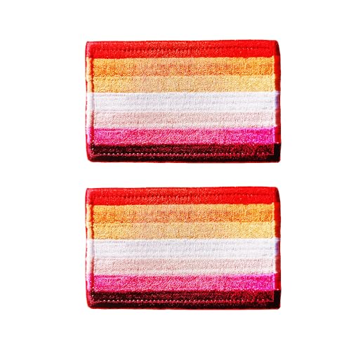 2 Pack Pride Lesben Flag Patch, Sunset Pride Rainbow Flags LGBT Flag Patch, Funny Meme Moral Patch, Hook and Loop, Military Patch for Tactical Backpacks, Clothing, Jeans, Hats, Bags, Helme, Jersey von Blimark