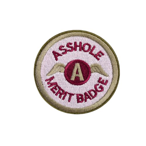 Lustiges Asshole-Verdienstabzeichen – 1 Stück bestickte Emblem-Applikation mit Klettverschluss Meme Moral Patch für taktische Rucksäcke, Jeans, Hüte, Jacken, Kleidung, Taschen, Militärausrüstung, von Blimark