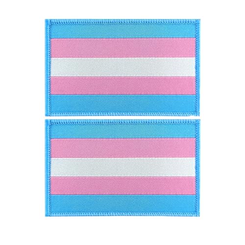 Transgender-Flaggen-Patch, Trans LGBT Flags Pride Gay Flagge, Tactical Patch Pride Flag Patch, Funny Meme Morale Patch, Military Patch, Hook and Loop, Armbänder für taktische Rucksäcke, Jeans, Hüte, von Blimark