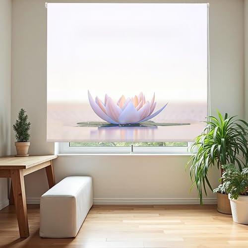 Blindecor Digital | Rollo durchscheinend Bedruckt | Familie Zen| Modell F-LOTUSCALM | 150 x 180 cm (Breite x Höhe) | Stoffgröße 146 x 175 cm | Fensterrollos von Blindecor