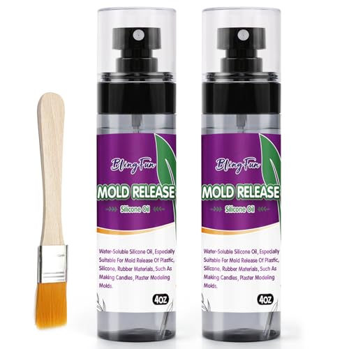 Blingfun Candle Formentrennspray für die Kerzenherstellung und Epoxidharz, schnell trocknendes Silikonöl-Trennmittel, nicht klebendes professionelles Formentrennmittel von Blingfun