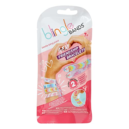 Blingle Bands 25202 - Bestie Pack mit 2 Freundschafts-Armbändern zum Selbstgestalten, DIY Bracelets Komplettset mit verschiedenen Designs, Diamond Painting und Perlenbasteln für Kinder ab 7 Jahren Blingle Bands 25202 - Bestie Pack mit 2 Freundschafts-Armbändern zum Selbstgestalten, DIY Bracelets Komplettset mit verschiedenen Designs, Diamond Painting und Perlenbasteln für Kinder ab 7 Jahren von Blingle Bands