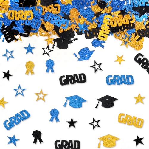 Abschlusskonfetti 2025 – 200 Stück blau gold schwarz Tischkonfetti für Klasse 2025 Abschlussdekorationen – Congrats Grade Party Supplies für High School College Kindergarten Vorschule Party Dekor Abschlusskonfetti 2025 – 200 Stück blau gold schwarz Tischkonfetti für Klasse 2025 Abschlussdekorationen – Congrats Grade Party Supplies für High School College Kindergarten Vorschule Party Dekor von Blinket