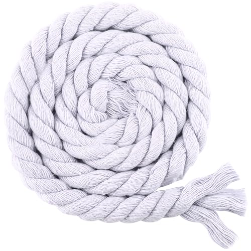 Makramee Garn Kordelband Baumwollkordel 8/10/12/20mm X 10m Baumwollseil Dicke Rope Garn Baumwollgarn, Geflochten Für DIY Handwerk, Basteln, Makramee Wandbehang, Vorhang (A,8mm*10m) von BlissFabrics