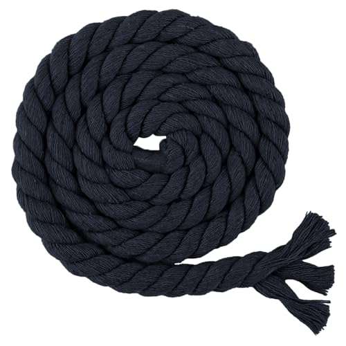 Makramee Garn Kordelband Baumwollkordel 8/10/12/20mm X 10m Baumwollseil Dicke Rope Garn Baumwollgarn, Geflochten Für DIY Handwerk, Basteln, Makramee Wandbehang, Vorhang (D,8mm*10m) von BlissFabrics