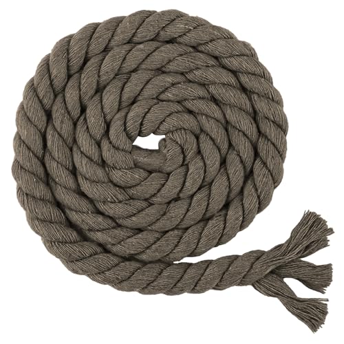 Makramee Garn Kordelband Baumwollkordel 8/10/12/20mm X 10m Baumwollseil Dicke Rope Garn Baumwollgarn, Geflochten Für DIY Handwerk, Basteln, Makramee Wandbehang, Vorhang (E,8mm*10m) von BlissFabrics