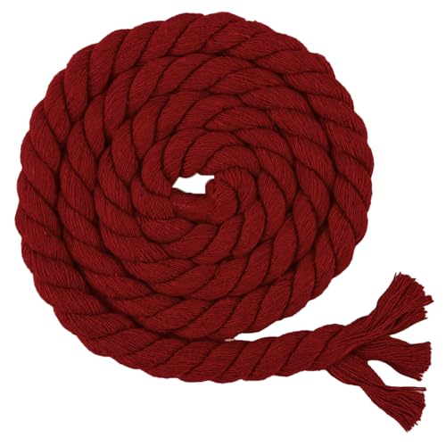 Makramee Garn Kordelband Baumwollkordel 8/10/12/20mm X 10m Baumwollseil Dicke Rope Garn Baumwollgarn, Geflochten Für DIY Handwerk, Basteln, Makramee Wandbehang, Vorhang (H,8mm*10m) von BlissFabrics